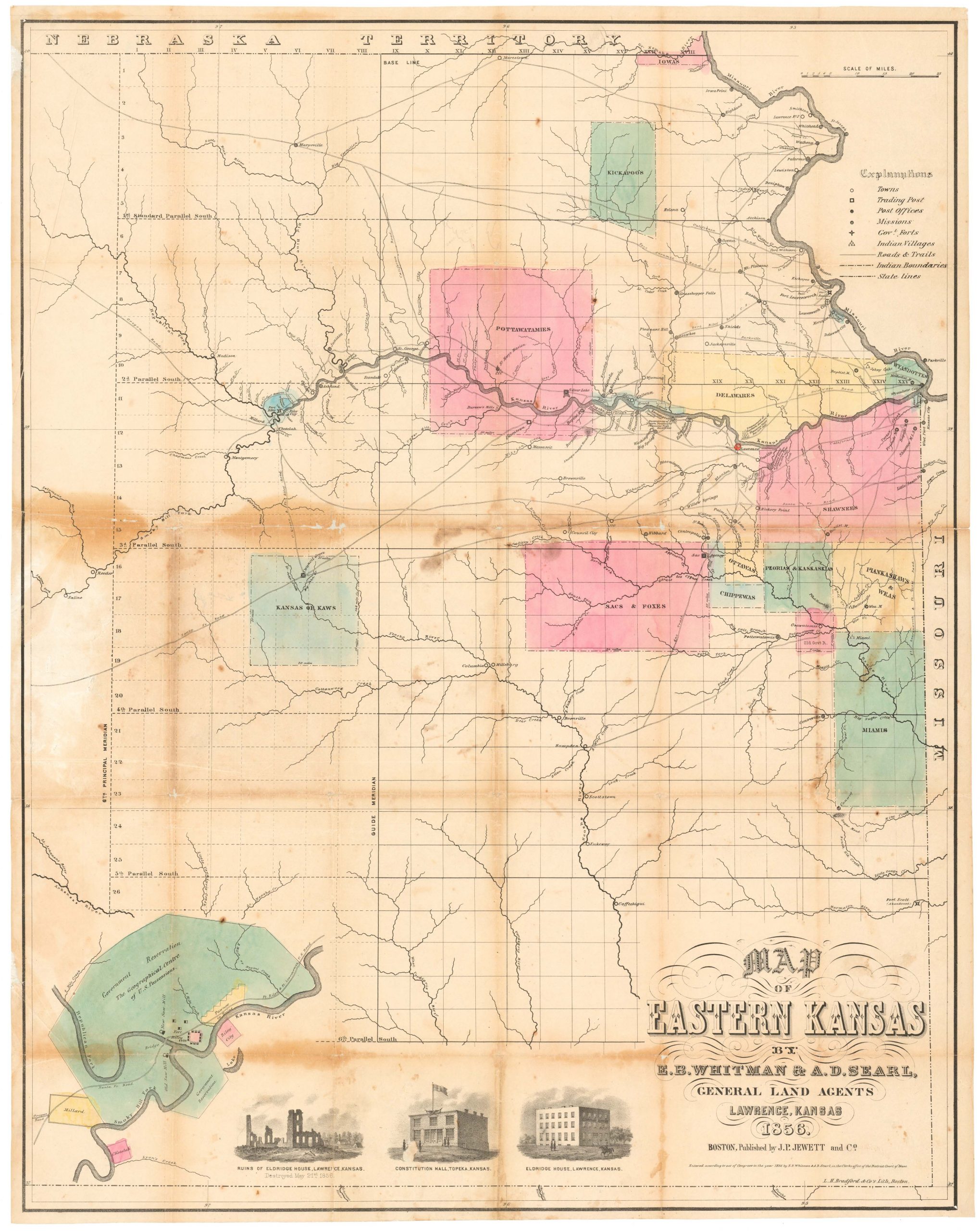 Map Of Eastern Kansas. - Neatline