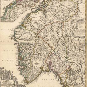 Regni Norvegia Nova Tabula In Quinque Praefecturas Generalis Aggerhusiensem, Bergensem, Nidrosiensem, Warhusiae Et Bahusiae