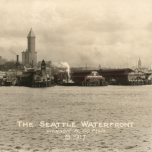The Seattle Waterfront [Colorized Panoramic Photograph]