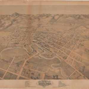 Bird’s Eye View of the City of Petaluma, Sonoma County, California.