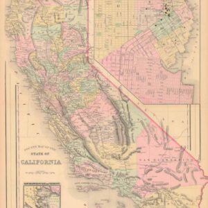County Map of the State of California.