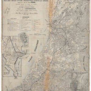 Carte des Pays Situès entre Richard-Toll (Fleuve), et Dakar.