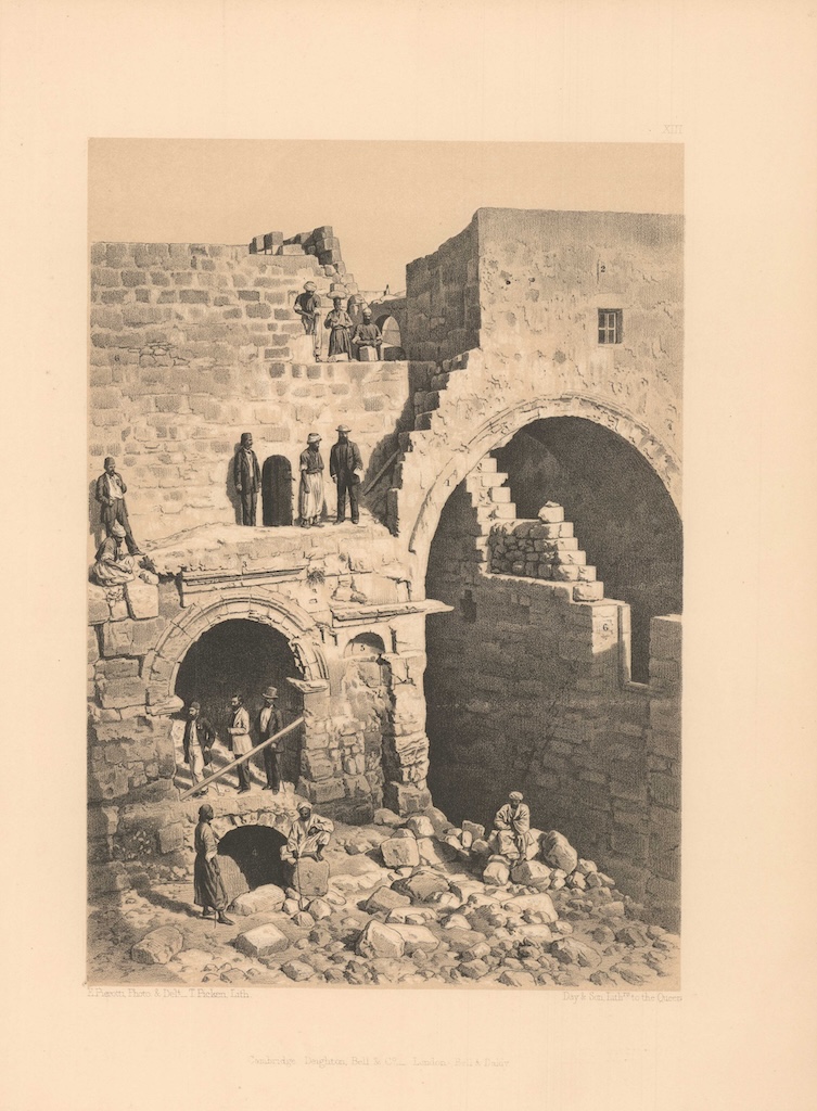 View of the arch of the Ecce Homo, with the smaller arch to the north ...
