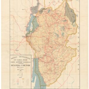 Carte Routiere Officielle du territoire du Ruanda-Urundi.