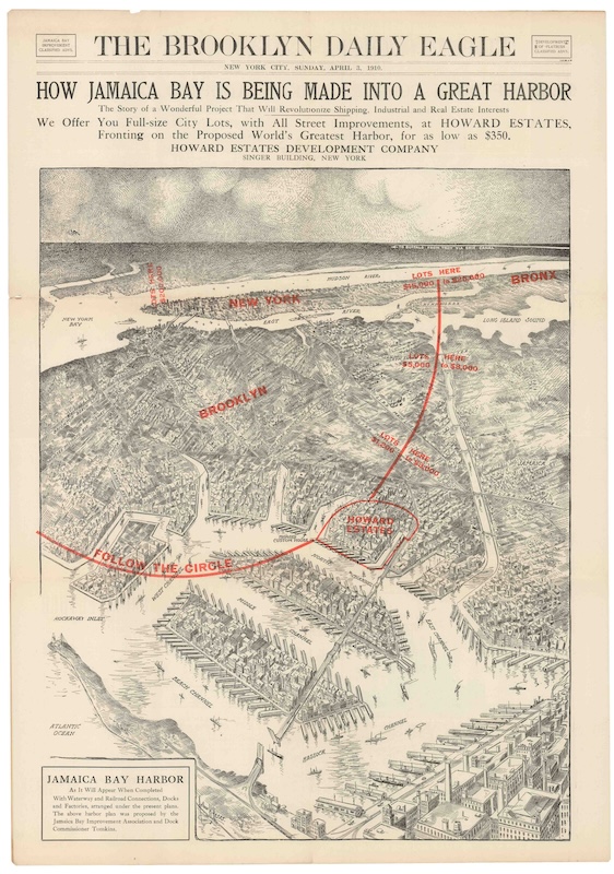 How Jamaica Bay is Being Made into a Great Harbor / Jamaica Bay Harbor / Plan of Dock Comm'r Tomkins.