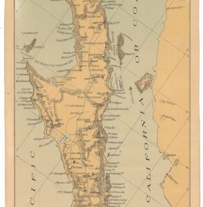 Map of Baja California: General Map Compiled by G. Eisen and F.H. Vaslit from U.S. Gov’t Hydrographic Charts, the Brandegee Map, and Other Sources.