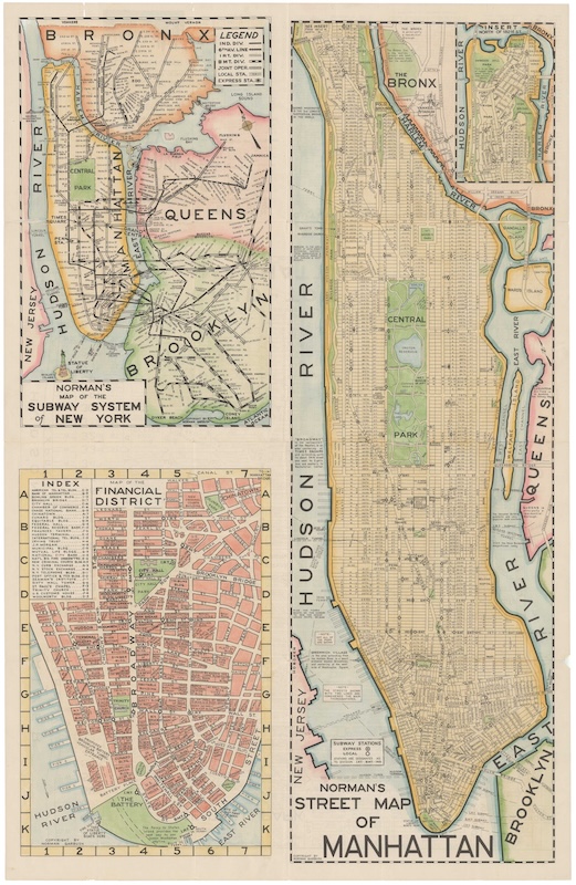 Norman's Simplified Maps of New York City.