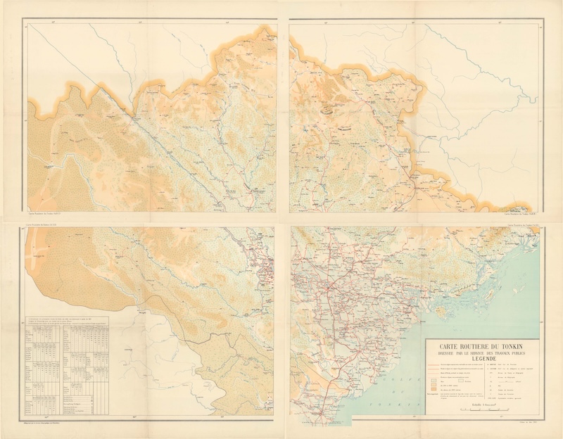 Carte Routiere du Tonkin. - Neatline