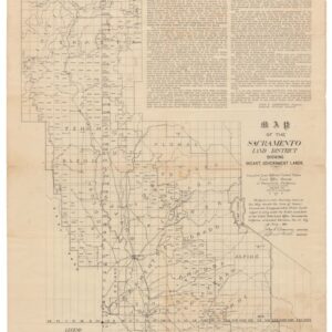 Map of the Sacramento Land District showing vacant, government lands.