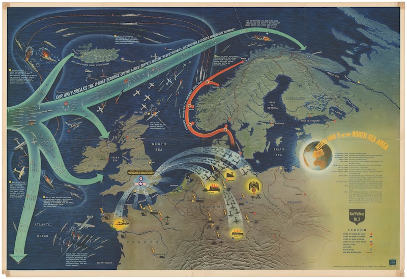 World War 2 in the North Sea Area. NavWar Map No. 3. - Neatline