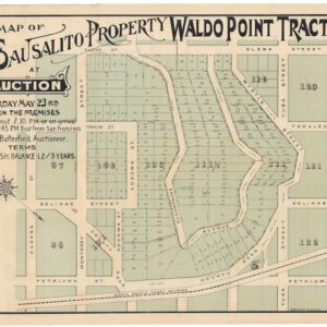 Rare 1891 real estate map of Sausalito, CA.