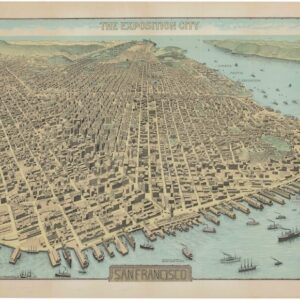 The grandest and one of the rarest bird's-eye views of San Francisco.