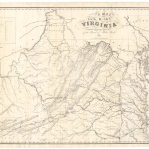 Rare Pre-Civil War Virginia Railroad Map Printed in Richmond, 1858.