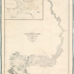 Extremely rare 1841/1858 Wilkes U.S. Exploring Expedition Map of the Sacramento River...