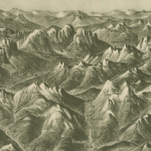 Circa 1930 J.F. Amonn Panoramic View of the Trentino-Alto Adige and the...