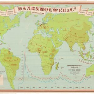 1971 Thematic World Map of the Global Spice Trade.