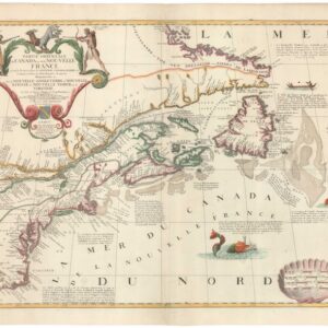 1689 Coronelli-Nolin Map of Eastern Canada and the Northeastern United States.