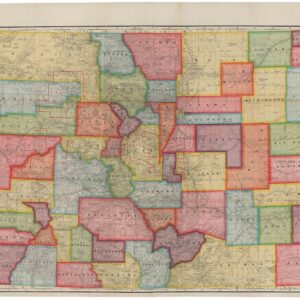 1905 circa Large-Format Wall Map of Colorado at the Height of the...
