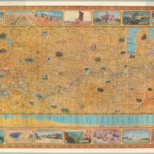 Illustrated Map of the Route of Transcontinental Air Transport, Inc.