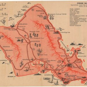 [Pictorial Map of Oahu] / Piggy Bank Rates on U-Drives (verso).
