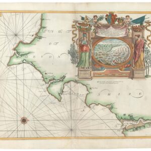 1693 ca. Nautical Chart of South Devon and Torbay, with Vignette of...