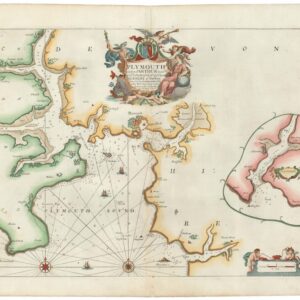 1693 Collins Nautical Chart of Plymouth Sound.