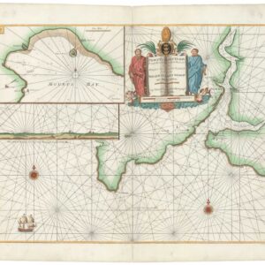 1693 circa Collins Nautical Chart of Fowey and Mounts Bay.