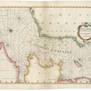 1693 Collins Nautical Chart of the Irish Sea and St George's Channel.