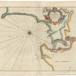 1693 Collins Nautical Chart of Kinsale Harbour, with Plans of Charles Fort...