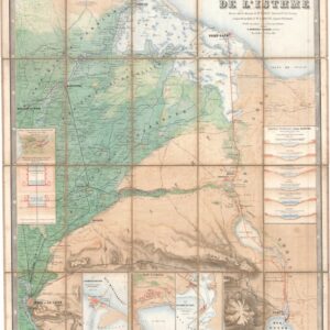 1866 First Edition Map of the Suez Canal, Printed Before the Canal's...