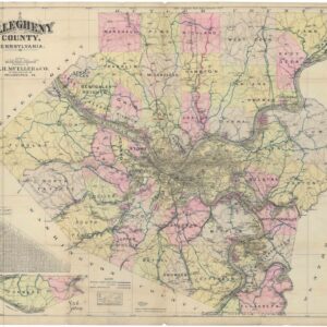 Pittsburgh in 1912: Mueller's Large County Road Map at the Moment the...
