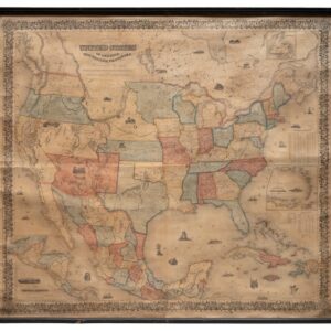 Colton's 1855 Wall Map of the United States: The Rarest Known State,...
