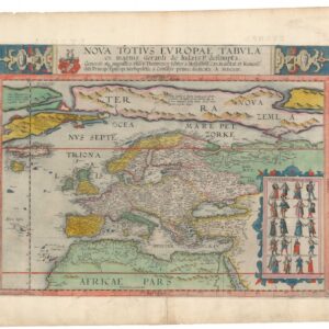 Phantom Islands in the Atlantic and Twenty Costume Figures: De Jode's Rare...