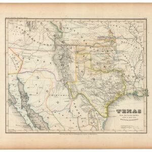 Rare second edition of Meyer's map of Texas and the Southwestern U.S....