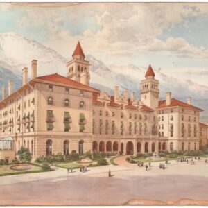 1901 Photochrom Print of the Second Antlers Hotel, Colorado Springs, with Pikes...