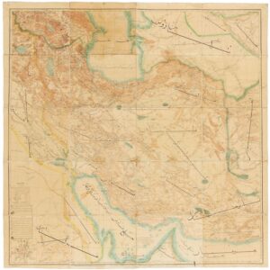 [Naqsha-yi Īrān — Map of Iran]. Produced by Mu'tamid al-Sulṭān Mīrzā ʿAbd al-Razzāq Khān Sartīp Muhandis. AH 1316 / AD 1898–99.