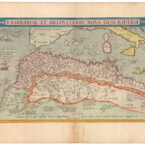 A Rare Early Edition of Abraham Ortelius's Map of North Africa.