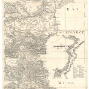 1829 Royal Prussian General Staff map of the Lower Danube to Constantinople,...